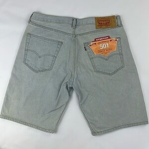 Levi’s Men’s 501 Blue Jean Shorts. Button Fly.
Waist 36. Light Blue. NWT.